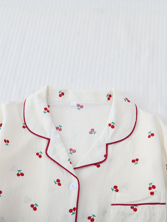 Zestaw Piżam Walentynkowych z Wiśniami