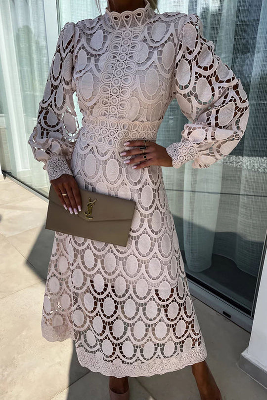 Romantyczna Elegancka Midi Sukienka