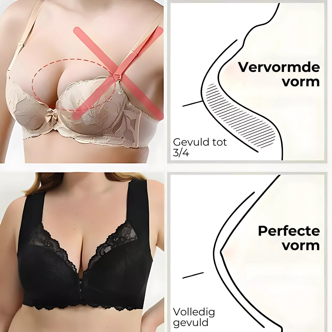 (SET VAN 3) Modelujący Biustonosz Bez Fiszbina Z Zapięciem Z Przodu