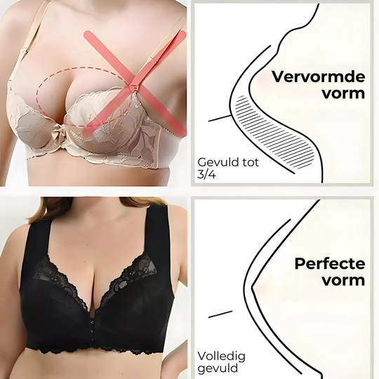 (SET VAN 3) Modelujący Biustonosz Bez Fiszbina Z Zapięciem Z Przodu