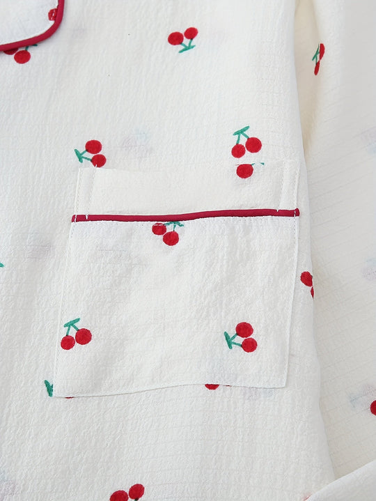 Zestaw Piżam Walentynkowych z Wiśniami