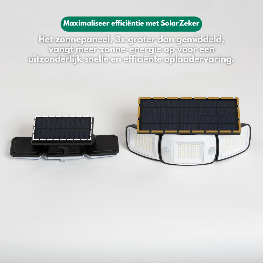 SolarZeker | Lampa zewnętrzna na energię słoneczną z czujnikami ruchu