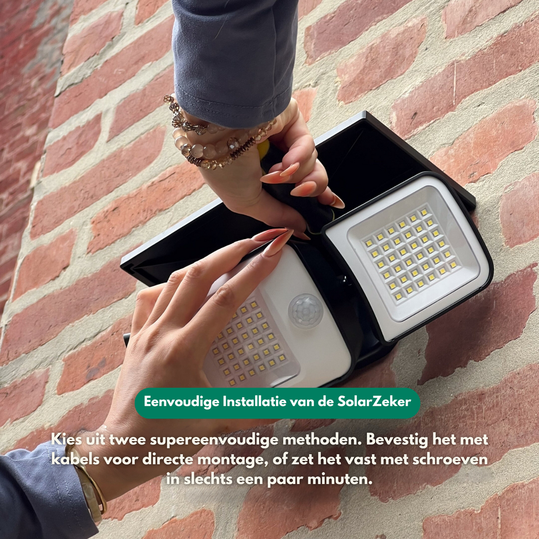SolarZeker | Lampa zewnętrzna na energię słoneczną z czujnikami ruchu