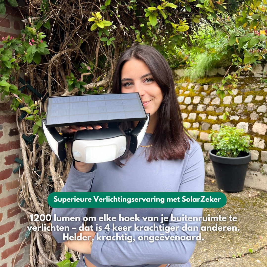 SolarZeker | Lampa zewnętrzna na energię słoneczną z czujnikami ruchu