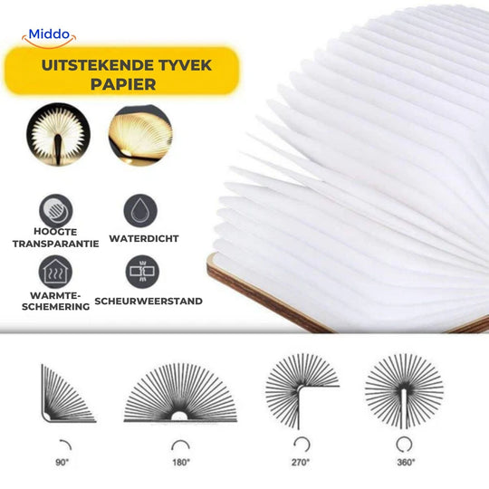 LumiFold™ Lampa Biurkowa | LED w 3 Kolorach, Wykonana z Drewna, Składana