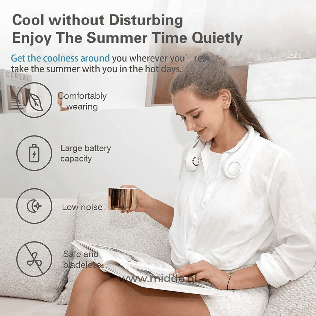 NekFan™ - Przenośny i Ładowalny Wentylator na Szyję do Bezpośredniego Chłodzenia!