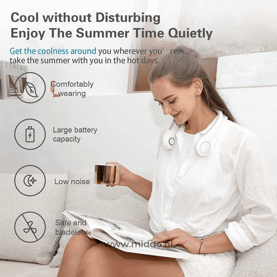 NekFan™ - Przenośny i Ładowalny Wentylator na Szyję do Bezpośredniego Chłodzenia!