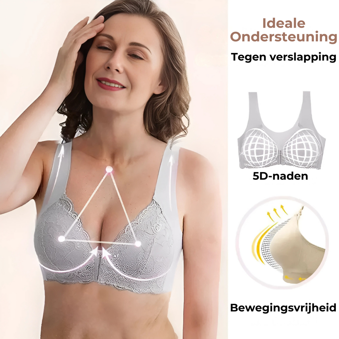 (SET VAN 3) Modelujący Biustonosz Bez Fiszbina Z Zapięciem Z Przodu