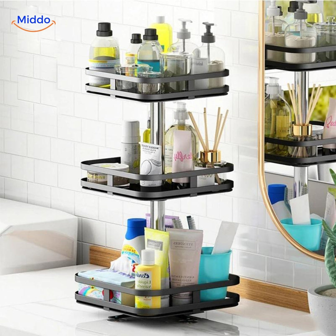 SpinStore™ Obracający się Stojak 360° - Dla Zorganizowanego i Stylowego Domu!