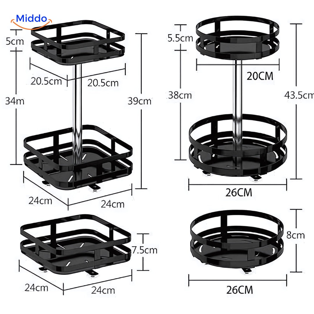 SpinStore™ Obracający się Stojak 360° - Dla Zorganizowanego i Stylowego Domu!