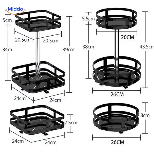 SpinStore™ Obracający się Stojak 360° - Dla Zorganizowanego i Stylowego Domu!