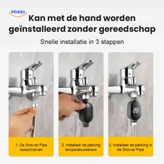 ThermoGauge™ Miernik Wody z Kranu | Wyświetlacz LED, Bezpieczny i Skoncentrowany na Temperaturze