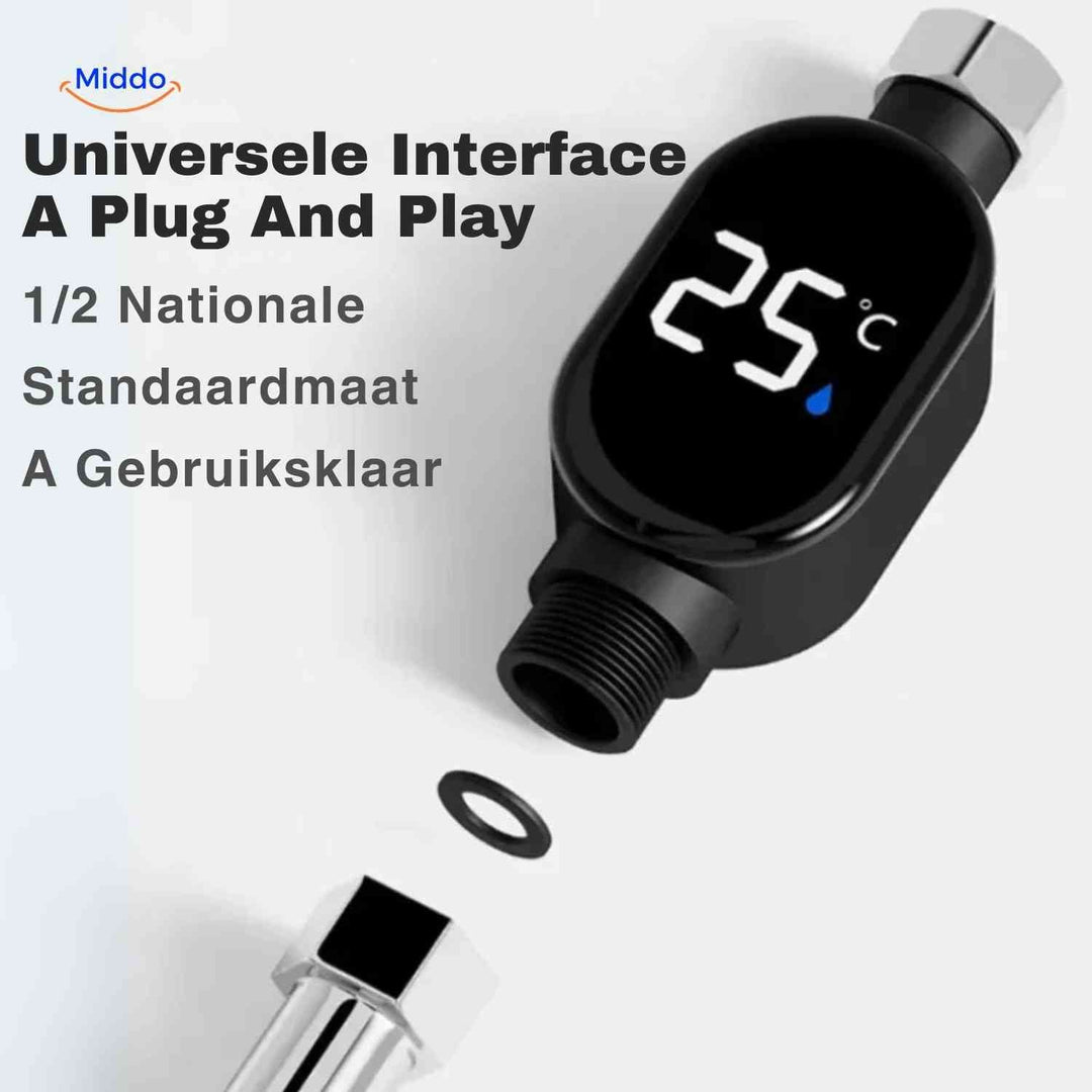 ThermoGauge™ Miernik Wody z Kranu | Wyświetlacz LED, Bezpieczny i Skoncentrowany na Temperaturze