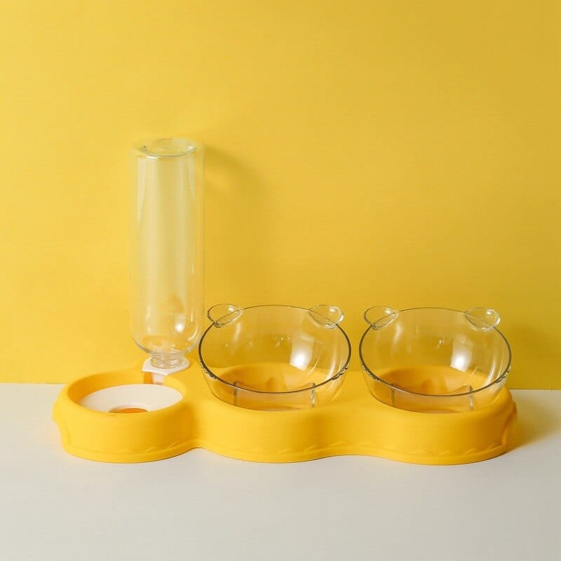 TripleFeeder™ | Karmnik 3 w 1 | Podajnik Wody | Demontowalny i Łatwy w Czyszczeniu