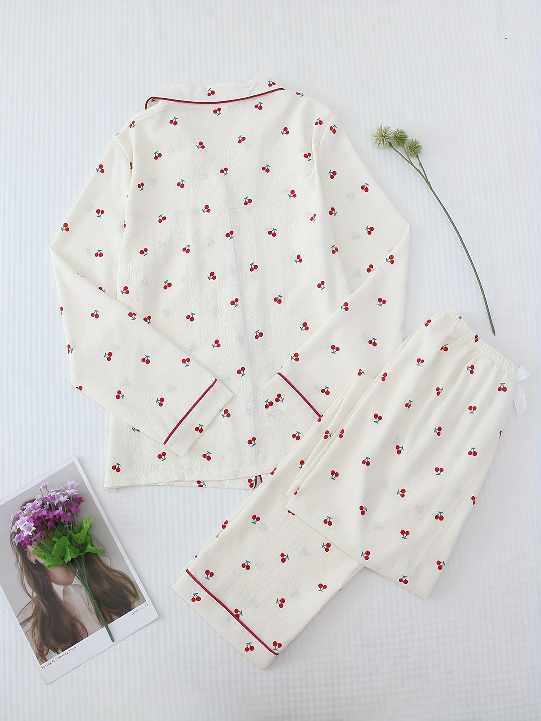 Zestaw Piżam Walentynkowych z Wiśniami