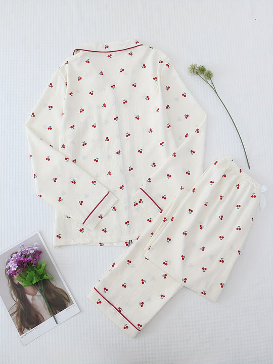 Zestaw Piżam Walentynkowych z Wiśniami