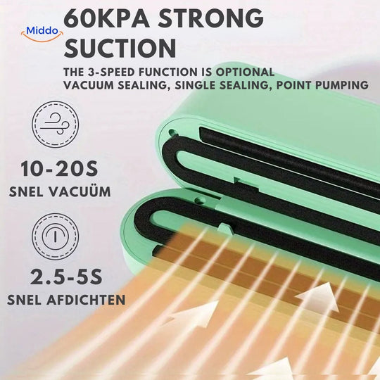 FoodSeal™ Maszyna do Pakowania próżniowego | Bezprzewodowa, Ładowalna i Kompaktowa