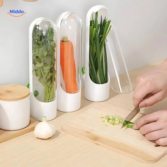 FreshHerbKeeper™ | Przechowywanie w Chłodzie Ziół dla Kolendry, Pietruszki i Więcej