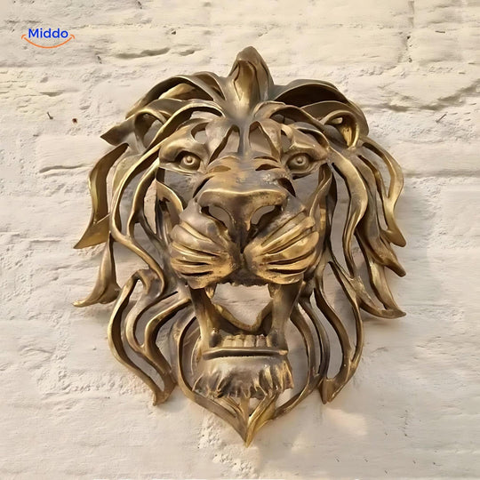 GoldenLion™ Dekoracja Ścienna | Siła, Luksus i Ekskluzywność w Twoim Wnętrzu