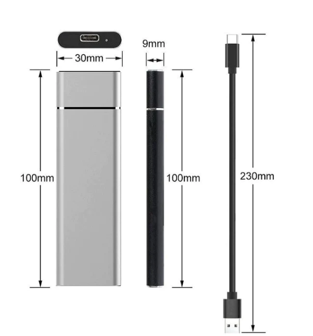 Zewnętrzny dysk twardy z aluminiową obudową i wysoką prędkością transferu