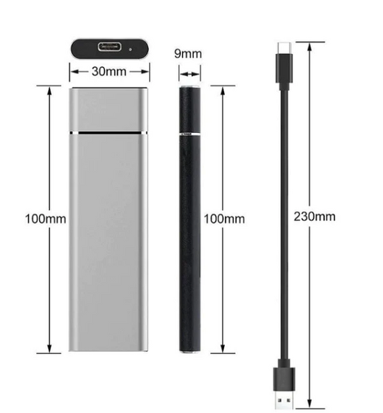 Zewnętrzny dysk twardy z aluminiową obudową i wysoką prędkością transferu