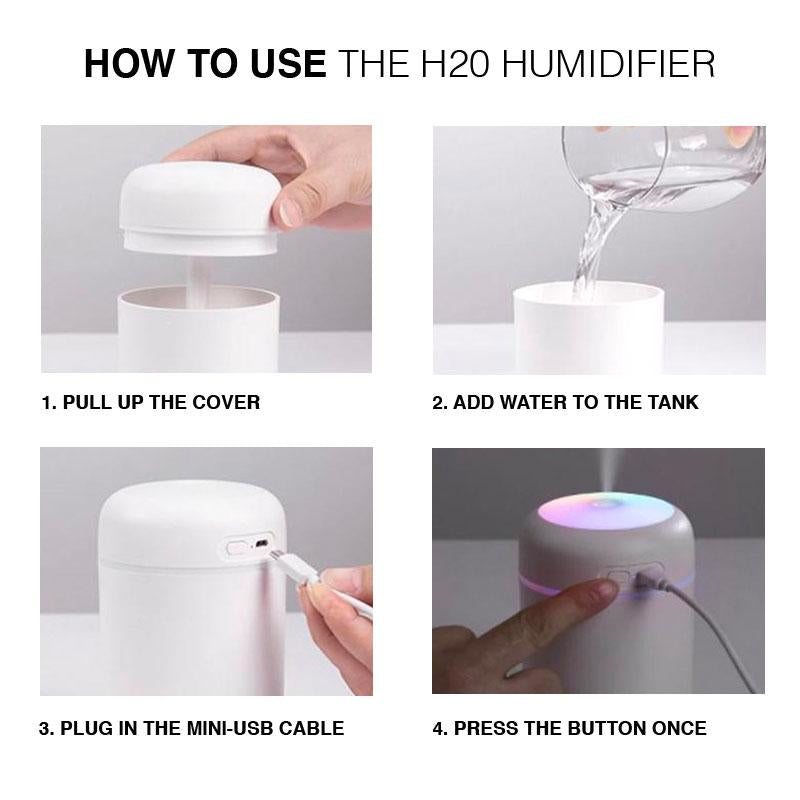 Magic air™ Nawilżacz Geurrijke H2O z LED i Aromaterapią