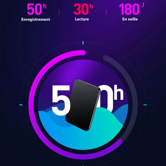 Mini Rejestrator Dźwięku z Mikrofonem do Dyskretnego Nagrywania Dźwięku – 50 Godzin Czasu Nagrywania