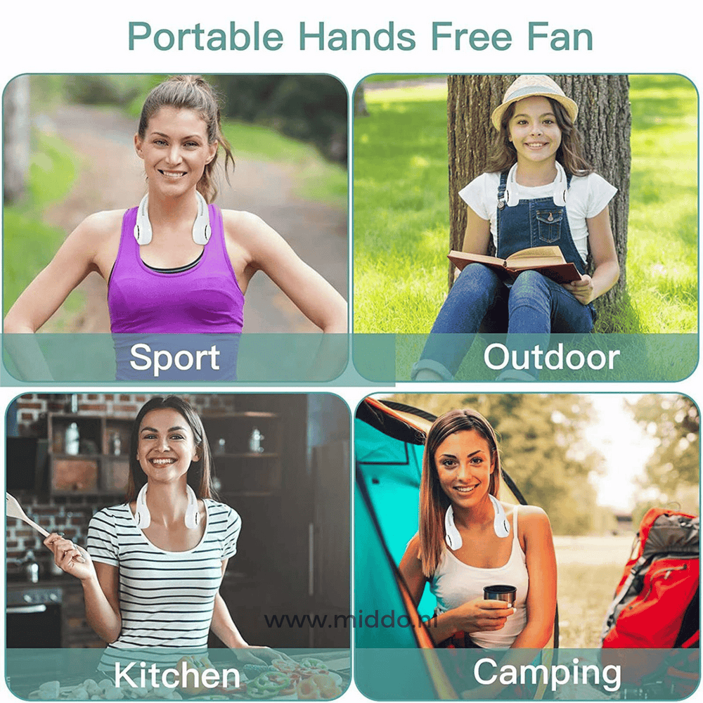 NekFan™ - Przenośny i Ładowalny Wentylator na Szyję do Bezpośredniego Chłodzenia!