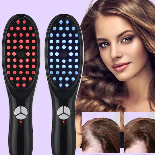 ChicBlend | Szczotka 5 w 1 | Terapia Światłem Czerwonym i Niebieskim | Masaż Włosów | Pielęgnacja z Ujemnymi Jonami