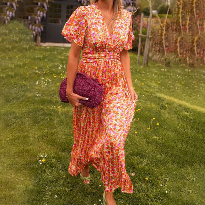 Sukienka Midi Elsie z dekoltem w serek | Przebudzenie Cichej Elegancji