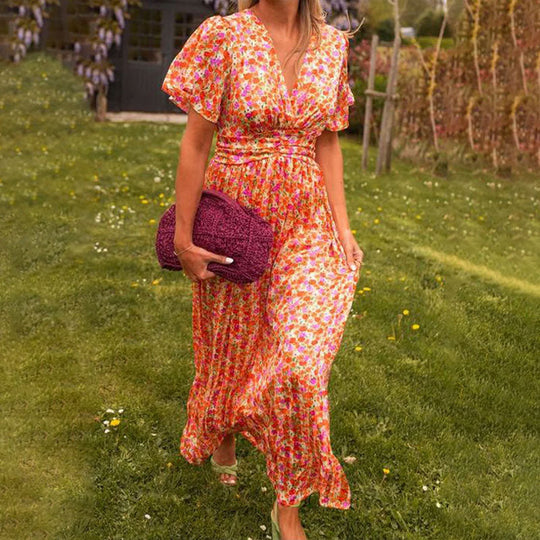 Sukienka Midi Elsie z dekoltem w serek | Przebudzenie Cichej Elegancji