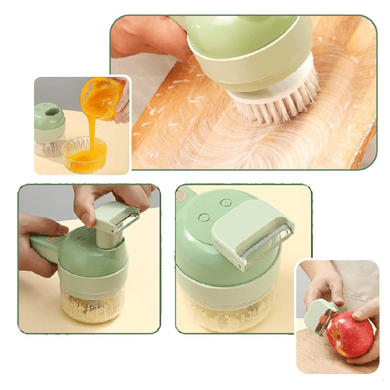 Tyfoon™ Narzędzie Kuchenne 4 w 1: Kroi, Sieka, Mieli i Czyści w Sekundy!