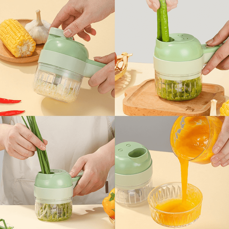 Tyfoon™ Narzędzie Kuchenne 4 w 1: Kroi, Sieka, Mieli i Czyści w Sekundy!